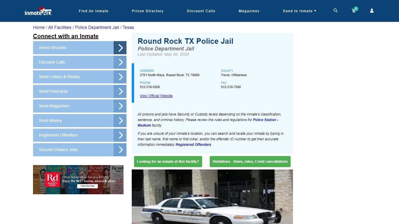Round Rock TX Police Jail & Inmate Search - Round Rock, TX